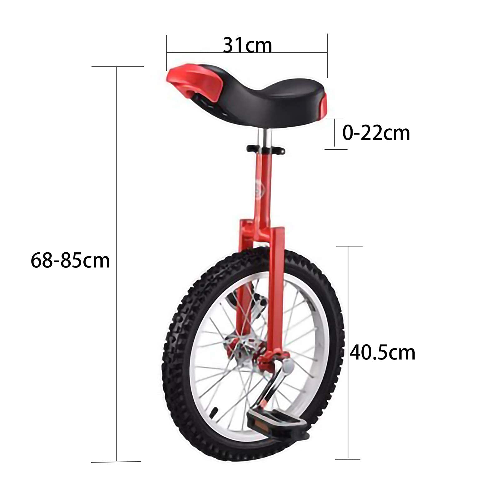 一輪車　赤　16インチ Amazon.co.jp: 滑り止めペダル付き16インチホイール一輪車